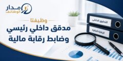 وظيفتا مدقق داخلي رئيسي وضابط رقابة مالية لدى جهة مملوكة للحكومة