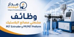 وظائف مشغلي PET Extruder وPP/PET Preform في مصنع بلاستيك