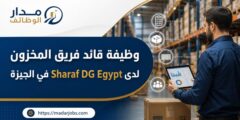 وظيفة قائد فريق المخزون لدى Sharaf DG Egypt في الجيزة